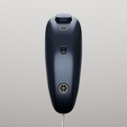 ReSound Vivia 機身正面特寫,可見麥克風孔(海軍藍)