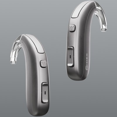 WIDEX 耳背型助聽器機身 銀灰